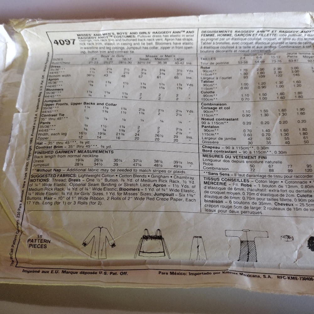 Costume Sewing Pattern - Picture 2 of 3